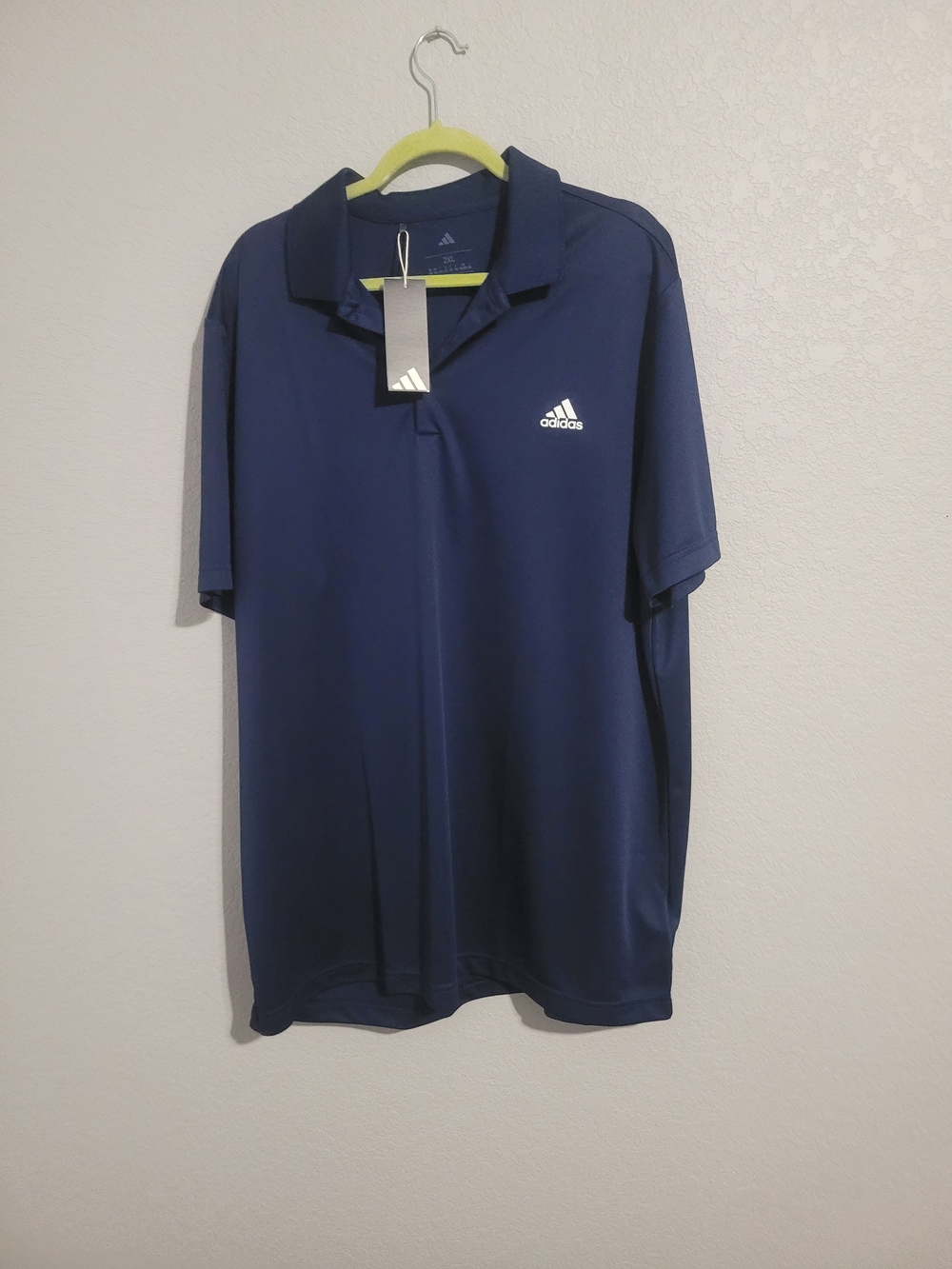 Adidas Men's Golf Polo Shirt 2XL Navy Blue NWT Performance New With Tags